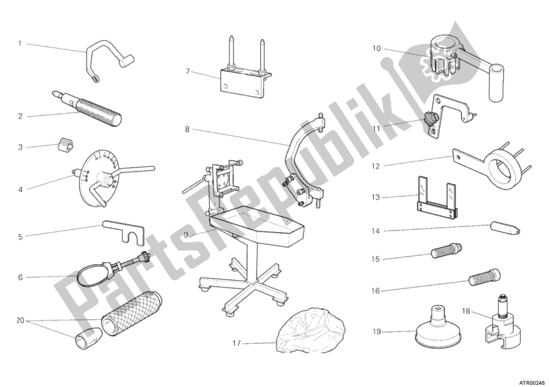 Tutte le parti per il Strumenti Di Servizio Per Officina, Motore I del Ducati Superbike 848 EVO 2011